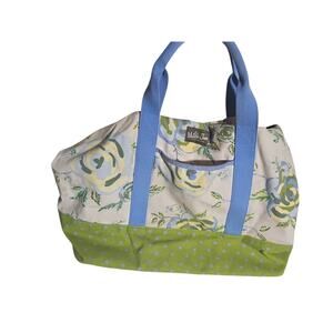 Matilda Jane Up And Away Weekender Duffel Bag Tote 14" x 23.5" Green Blue